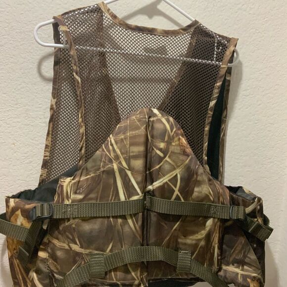 Stearns Ducks Unlimited Sport Vest Flotation Aid Adult XL Brown Camouflage - Picture 6 of 10